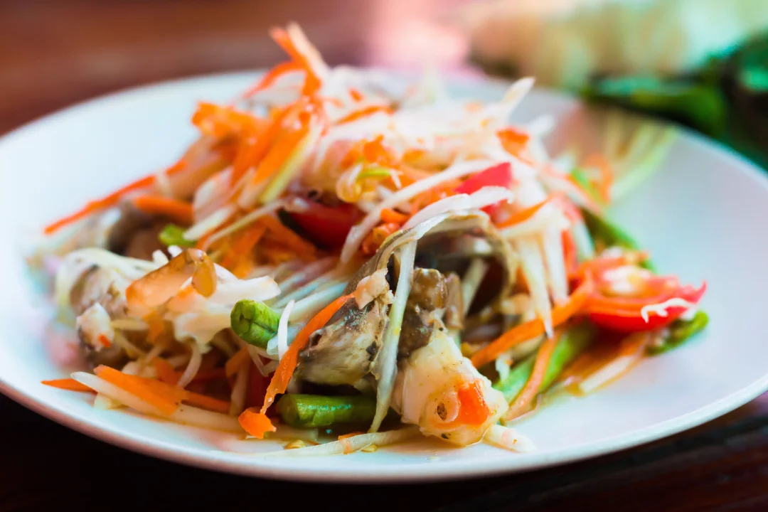 Lava Papaya Salad with Pickled Fish
